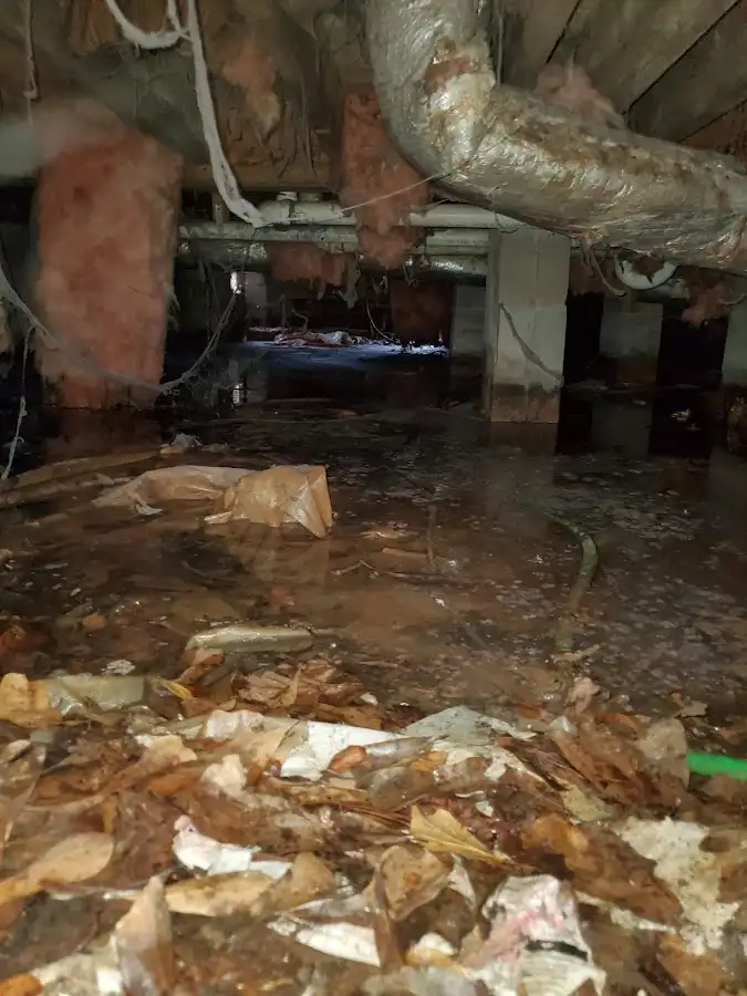 Crawl space flood assessment for Commercial Water Damage Restoration in Easley